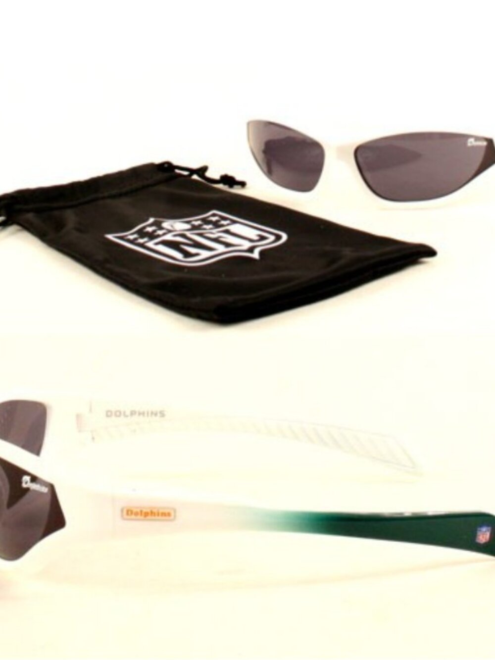 Miami Dolphins Sunglasses Youth Quake with Pouch Bag NFL Official Merch